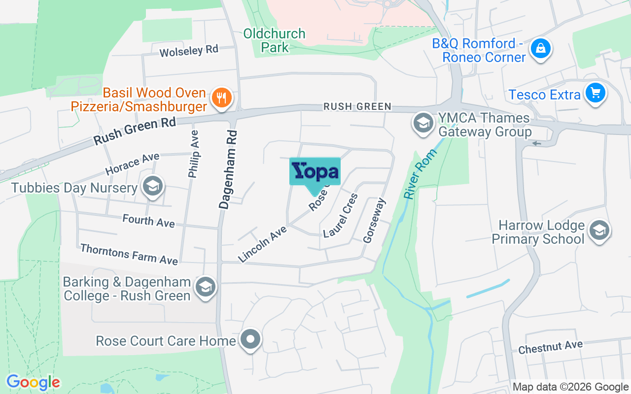 Map showing the location of RM7 0SP