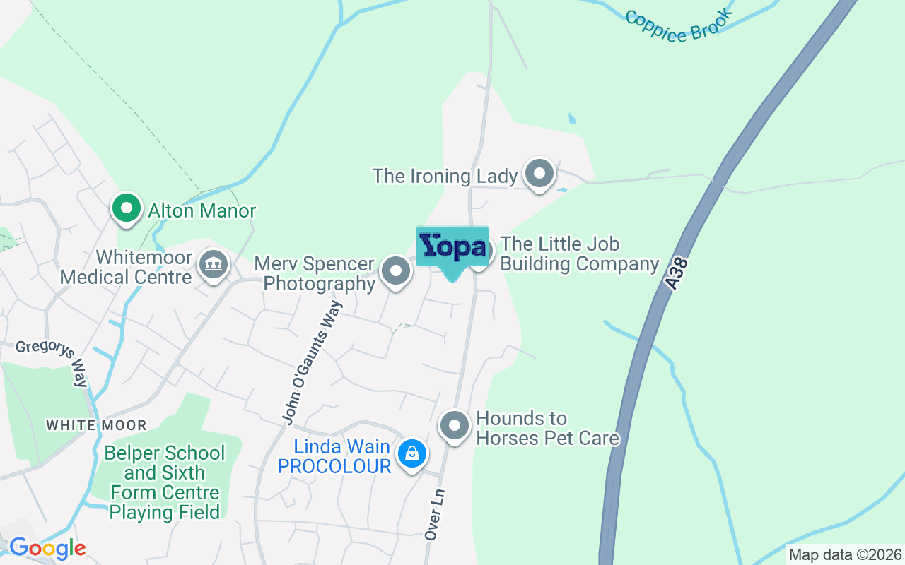 Map showing the location of DE56 0JQ