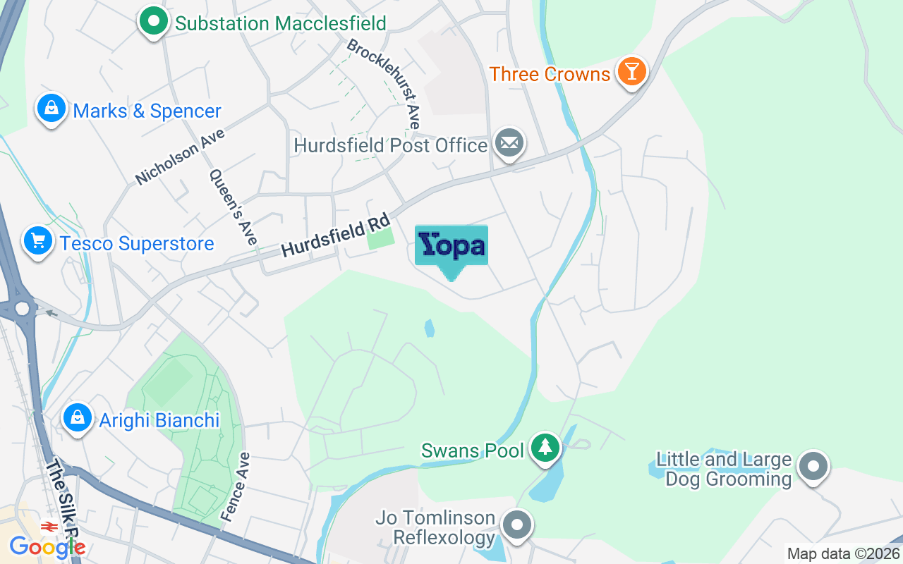 Map showing the location of SK10 1QB