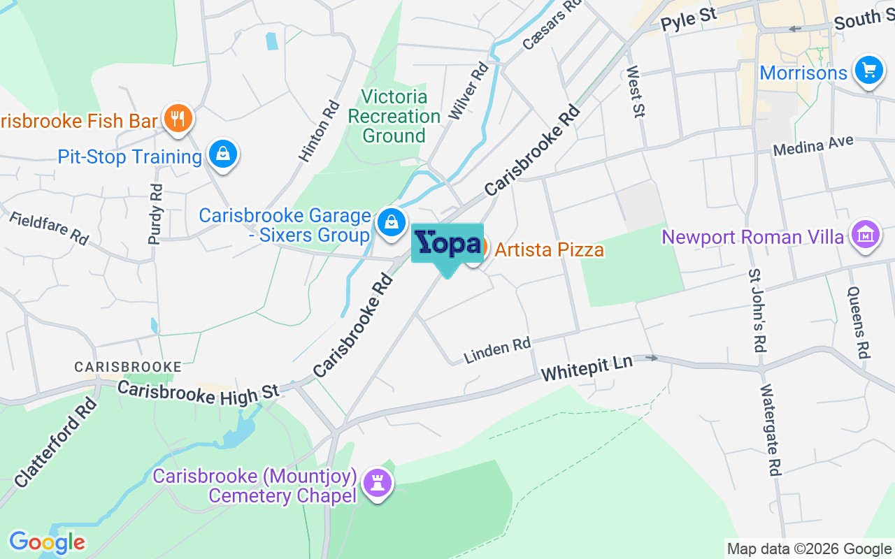 Map showing the location of PO30 1DS