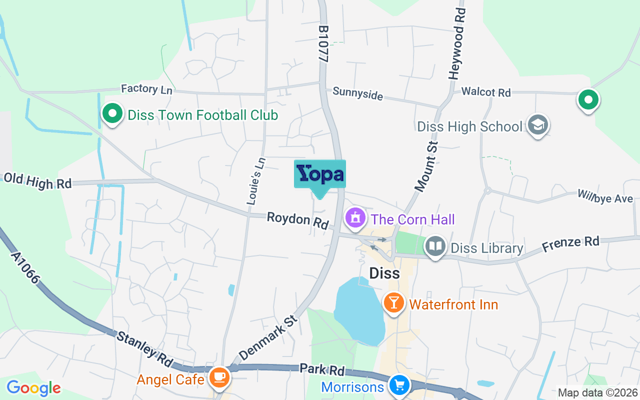 Map showing the location of IP22 4QW