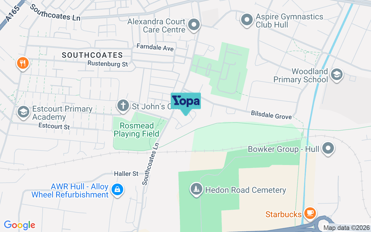 Map showing the location of HU9 3UL