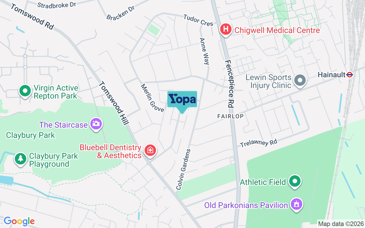 Map showing the location of IG6 2RB