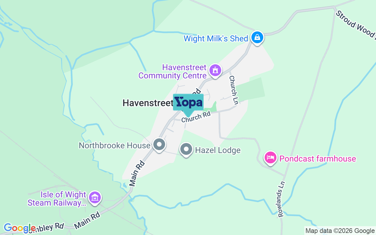 Map showing the location of PO33 4DW
