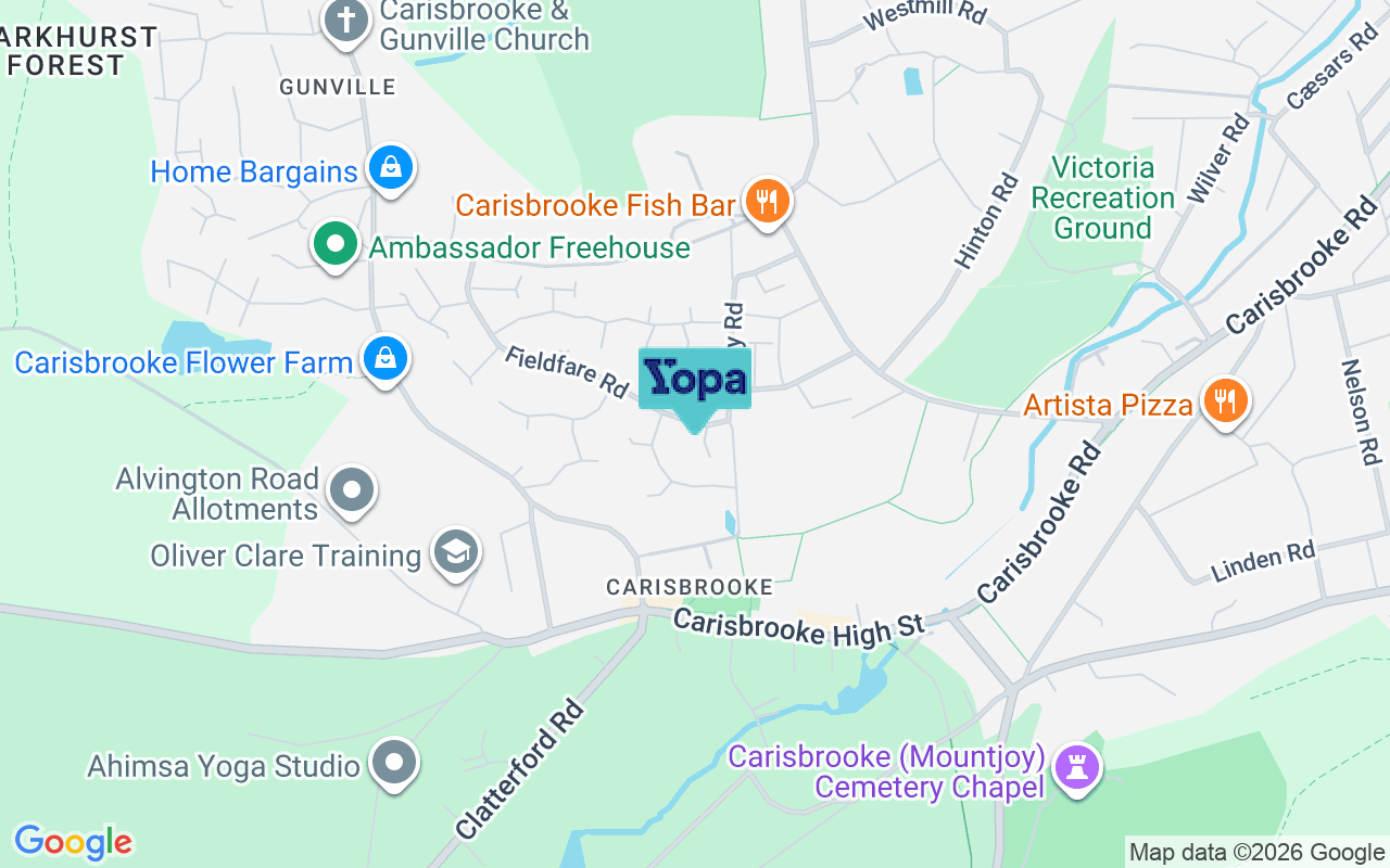 Map showing the location of PO30 5YB