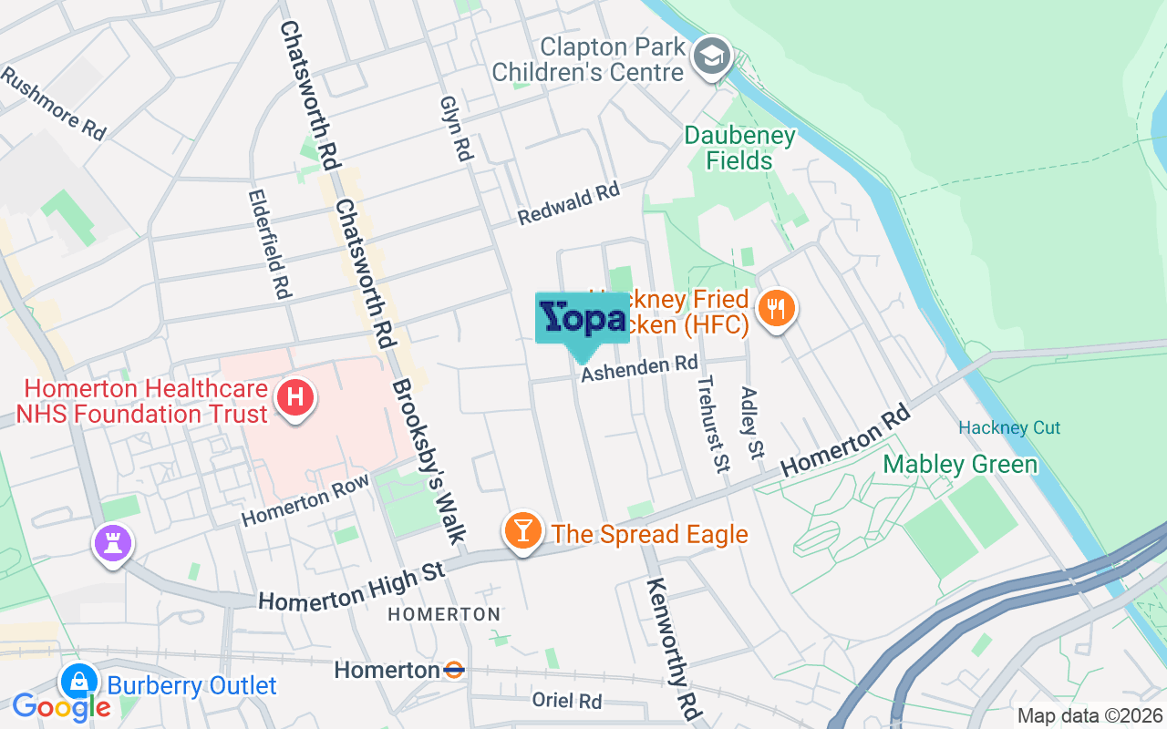 Map showing the location of E5 0DP