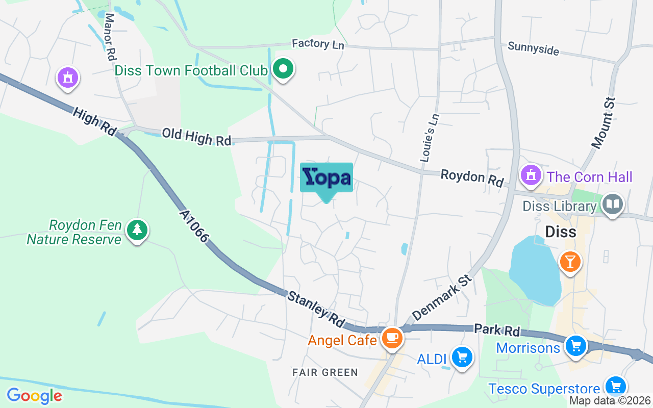Map showing the location of IP22 4YX