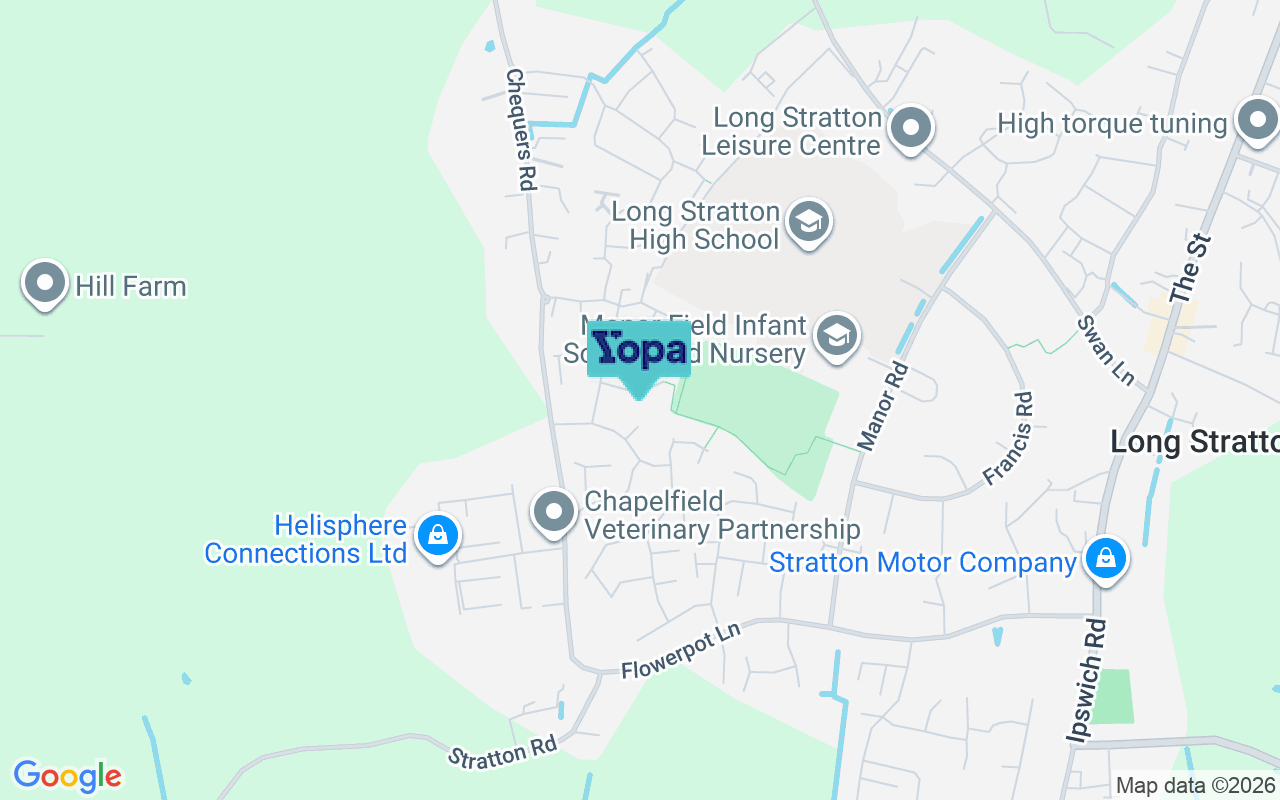 Map showing the location of NR15 2YY