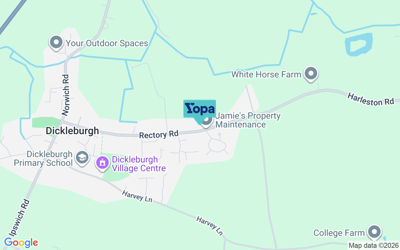 Map showing the location of IP21 4PB