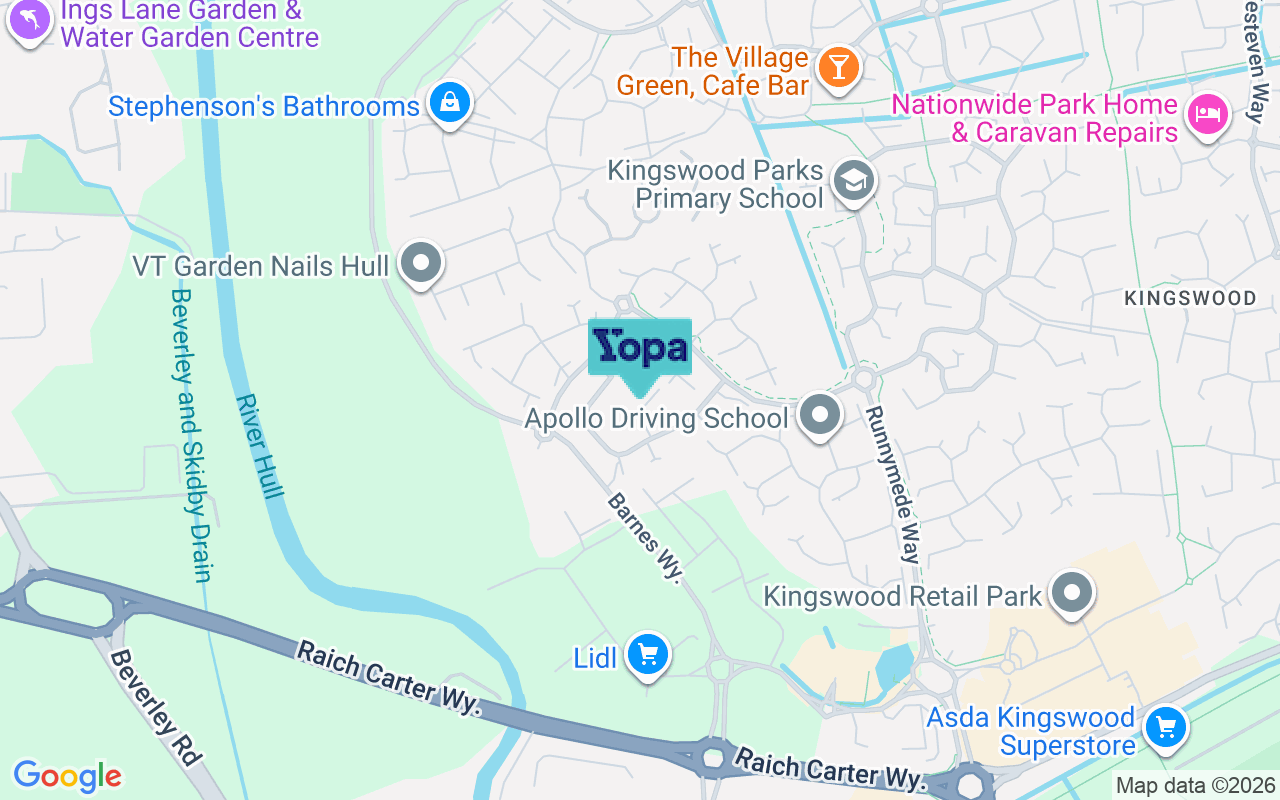 Map showing the location of HU7 3GF