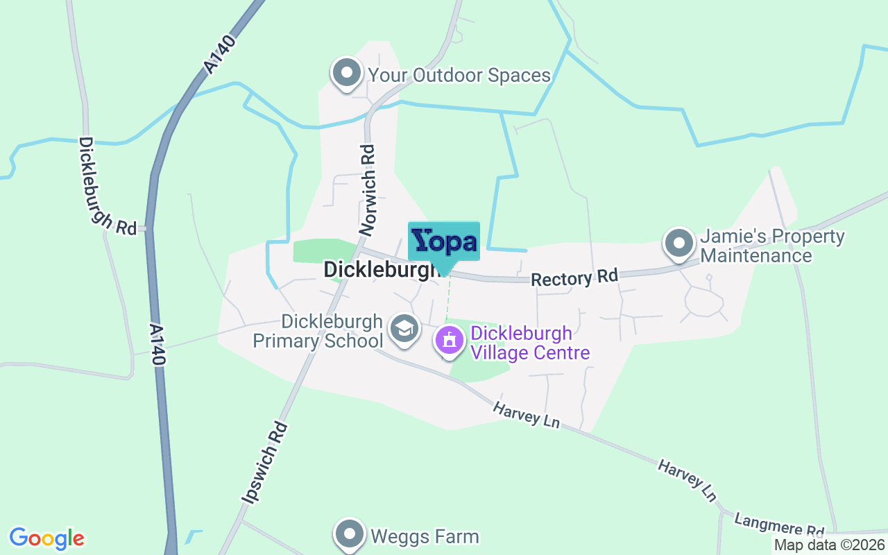 Map showing the location of IP21 4NW
