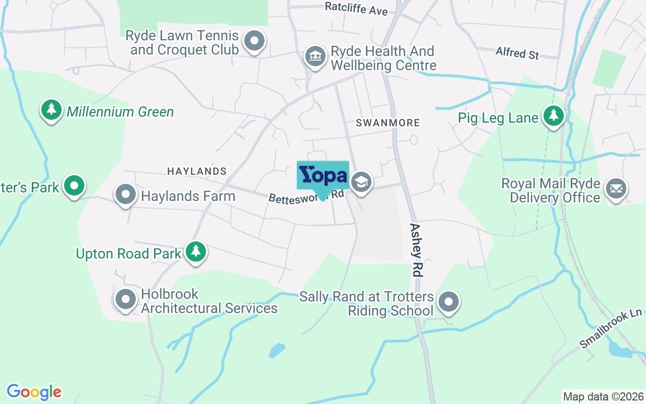 Map showing the location of PO33 3EN