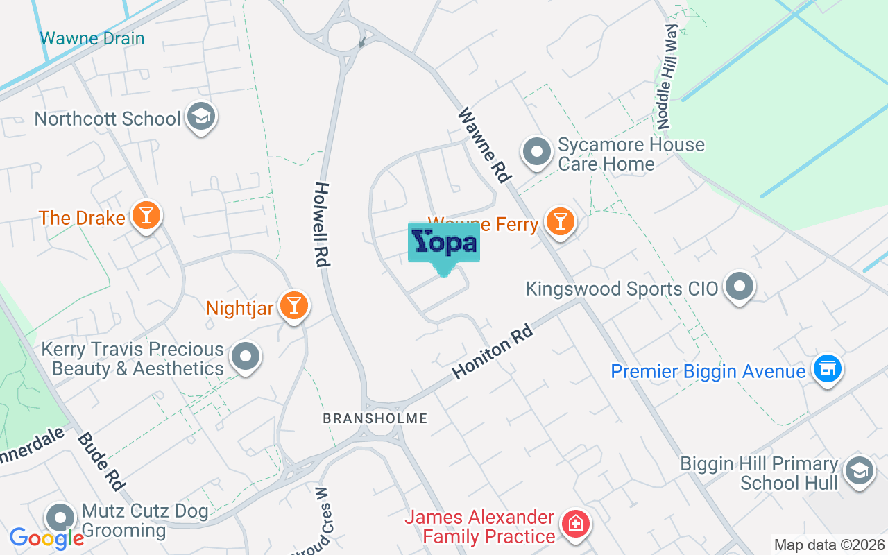 Map showing the location of HU7 4HR