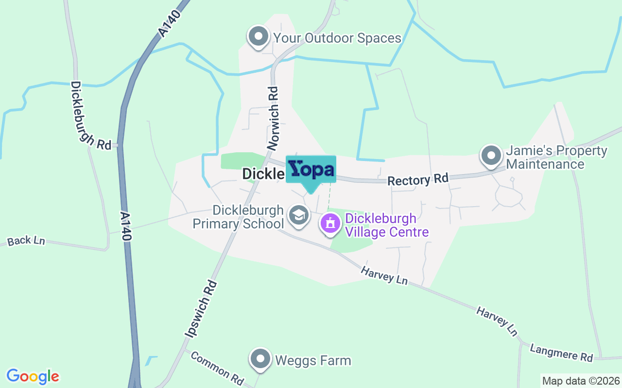 Map showing the location of IP21 4PX