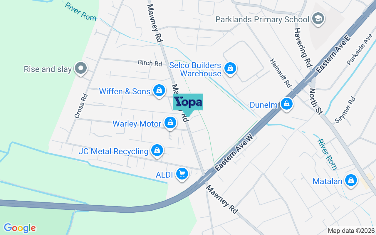 Map showing the location of RM7 8DH