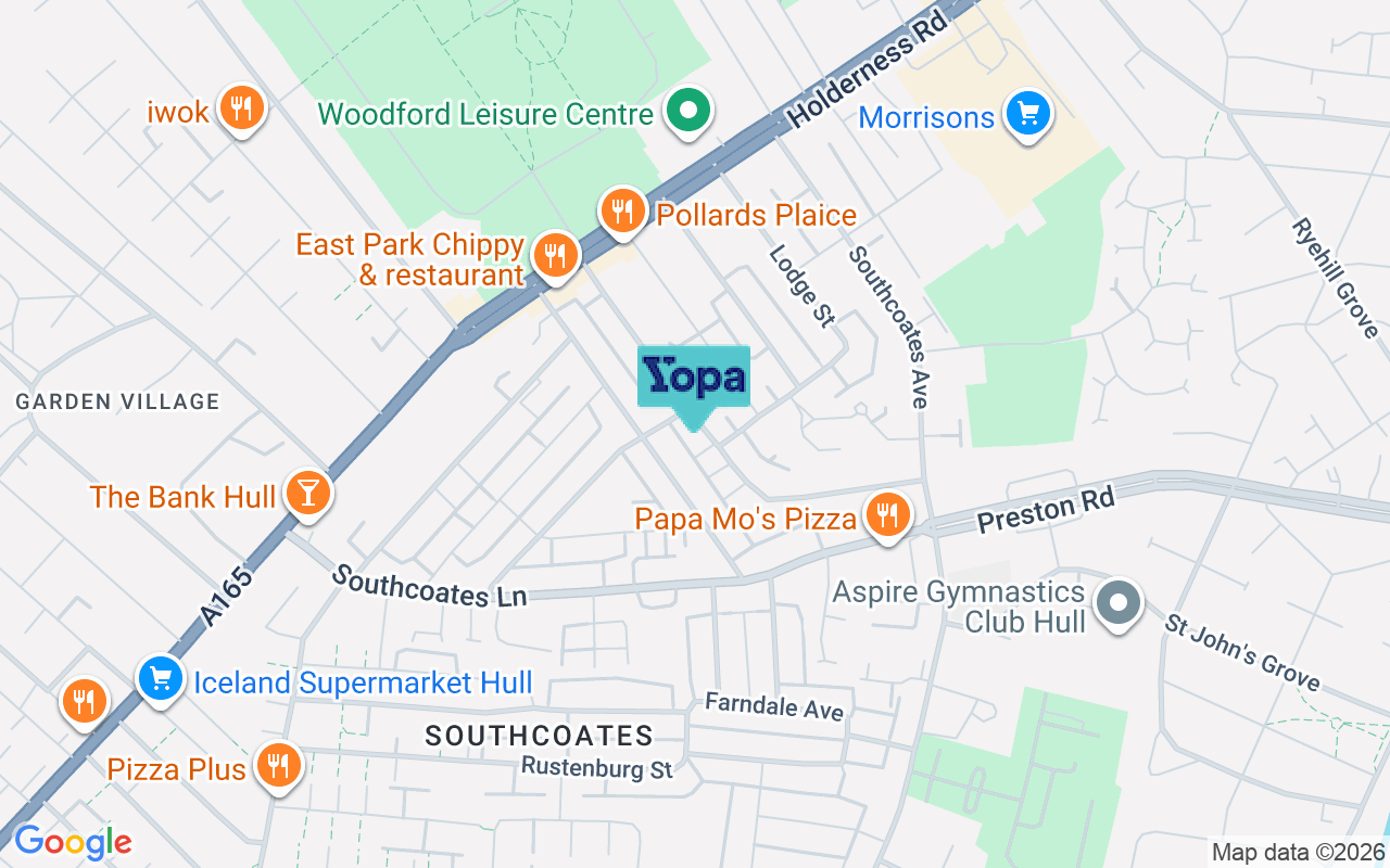 Map showing the location of HU9 3DX