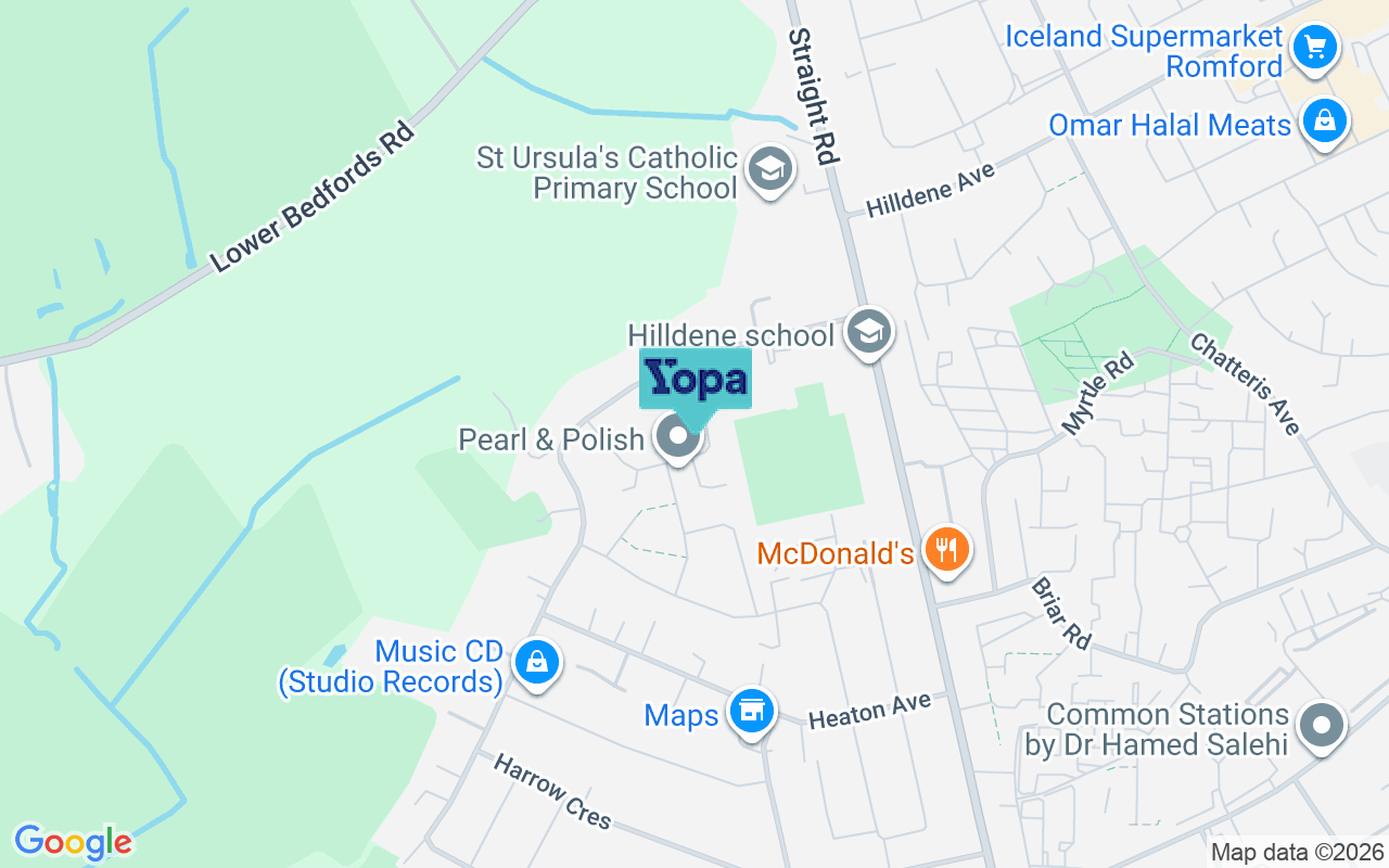 Map showing the location of RM3 7EB