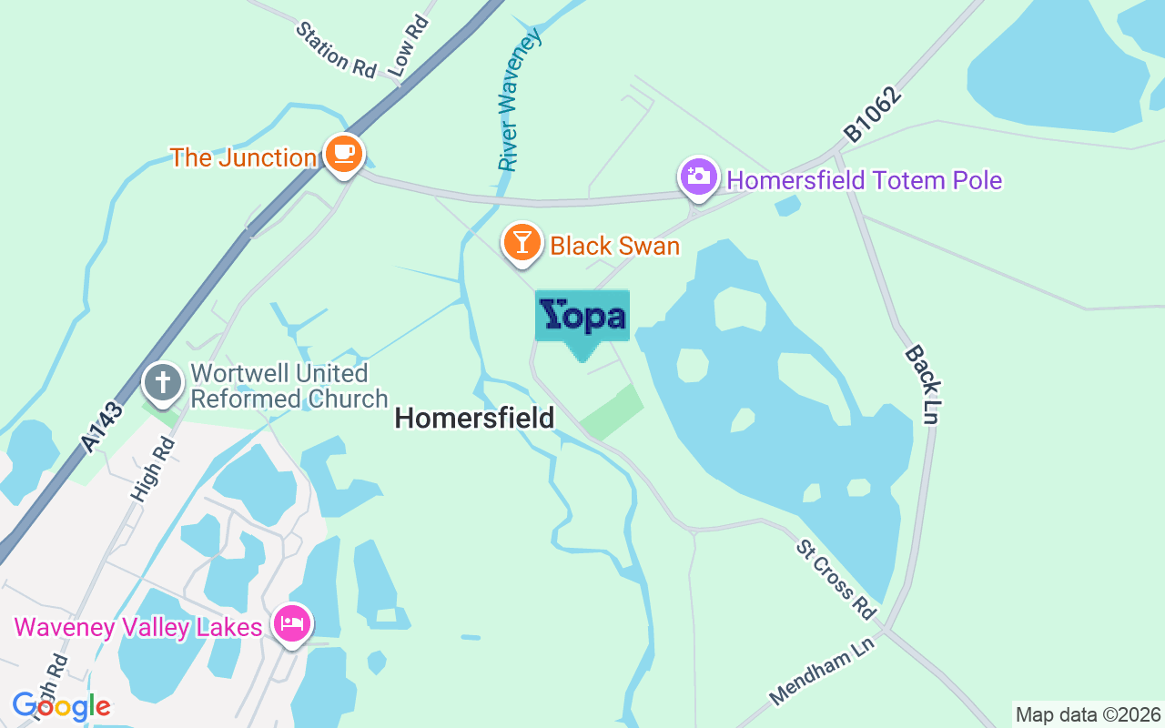 Map showing the location of IP20 0EU