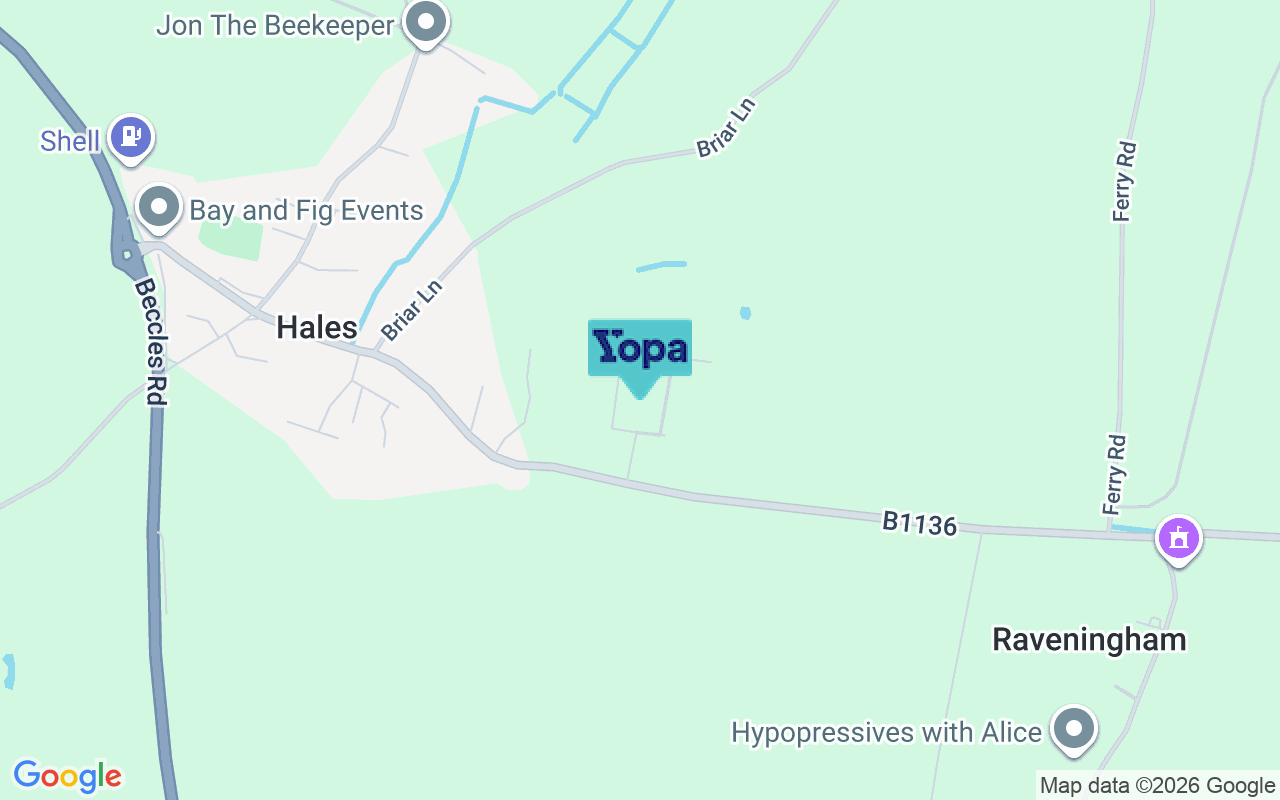Map showing the location of NR14 6FJ
