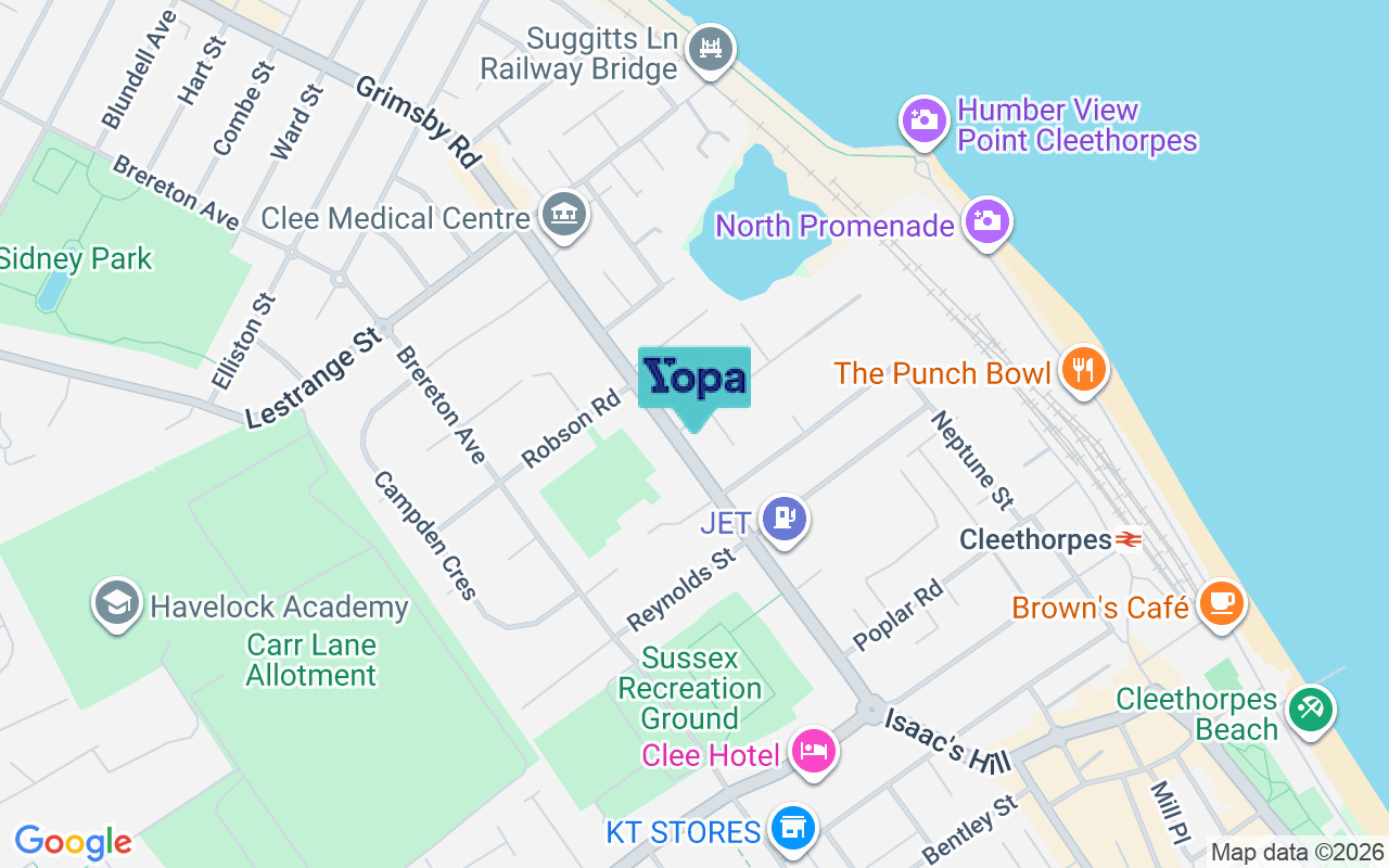 Map showing the location of DN35 7JU