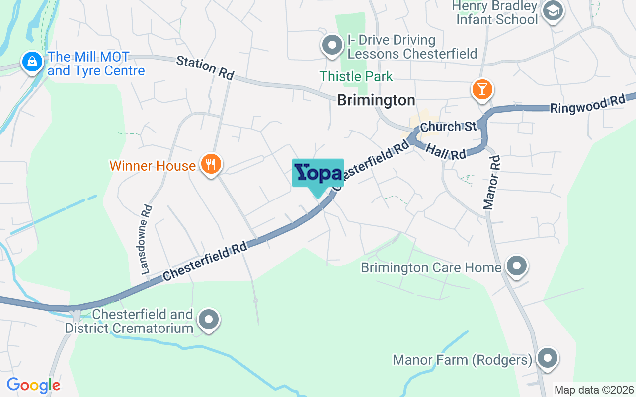 Map showing the location of S43 1AA