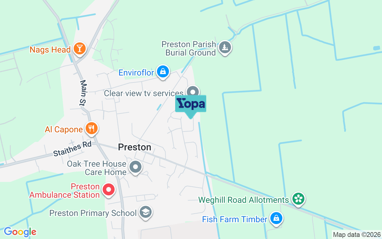 Map showing the location of HU12 8XG