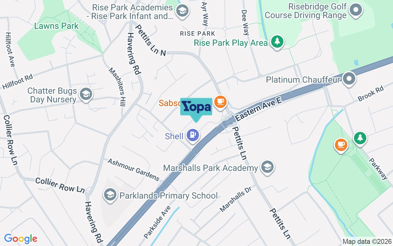 Map showing the location of RM1 4SP