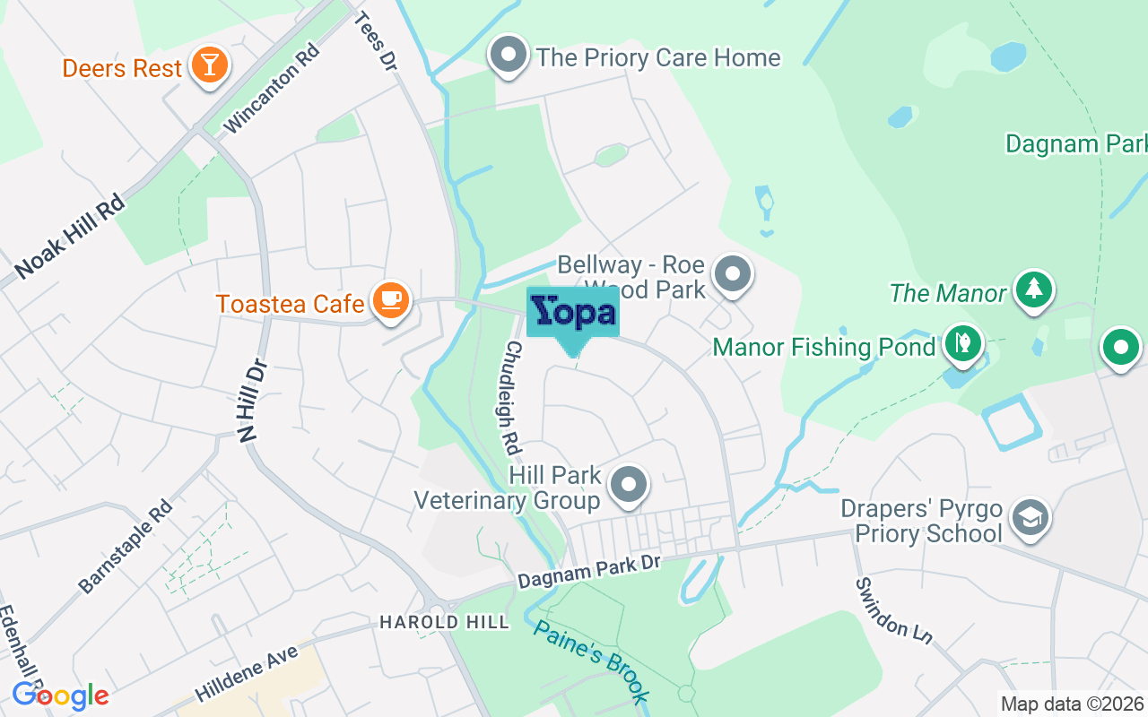 Map showing the location of RM3 9HB