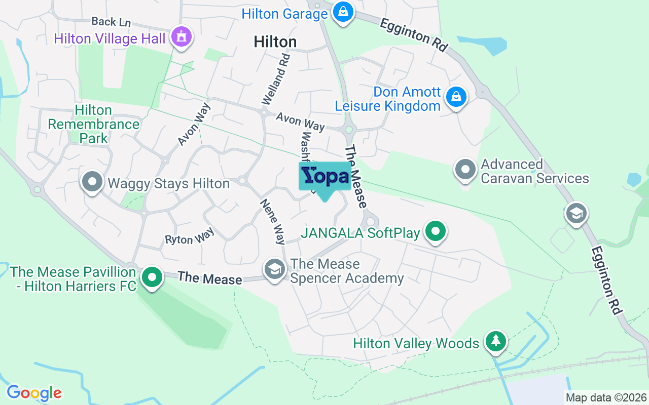 Map showing the location of DE65 5HN