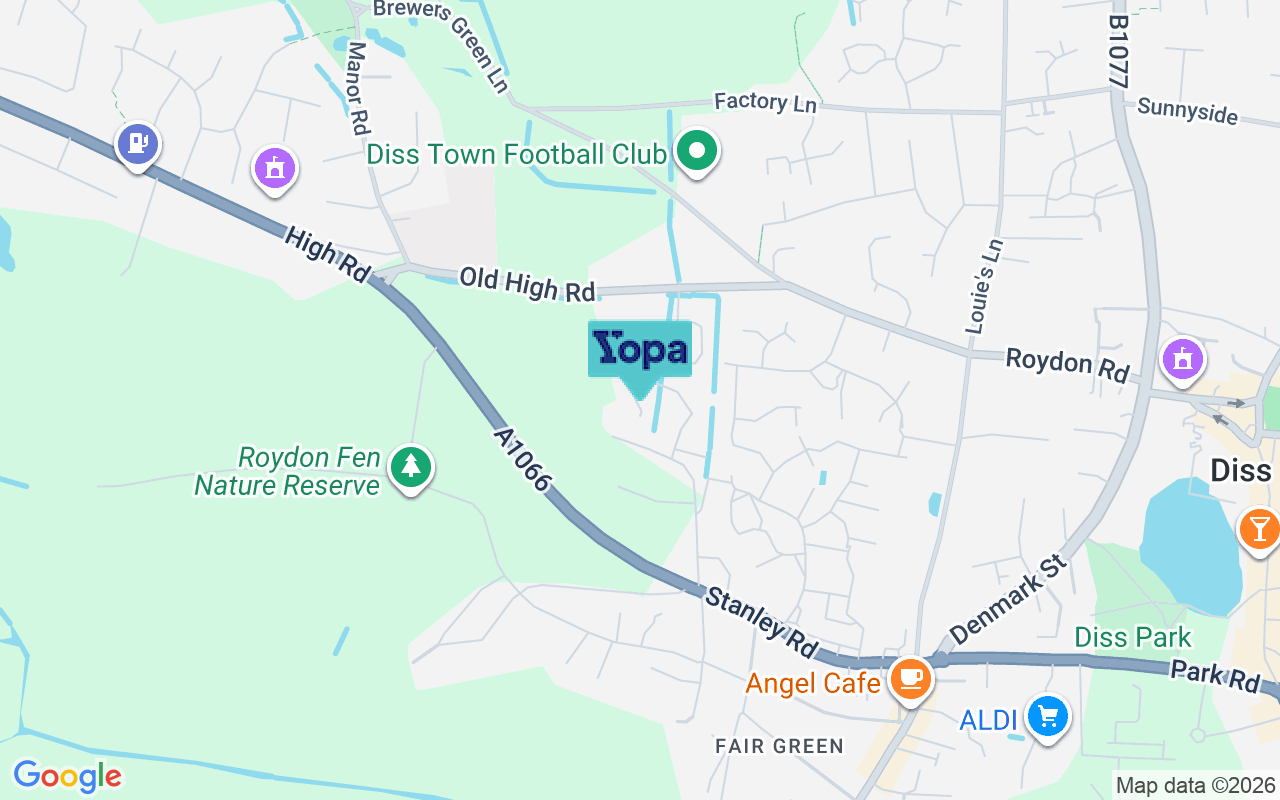 Map showing the location of IP22 5BB