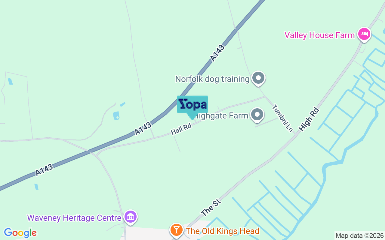Map showing the location of IP21 4JT
