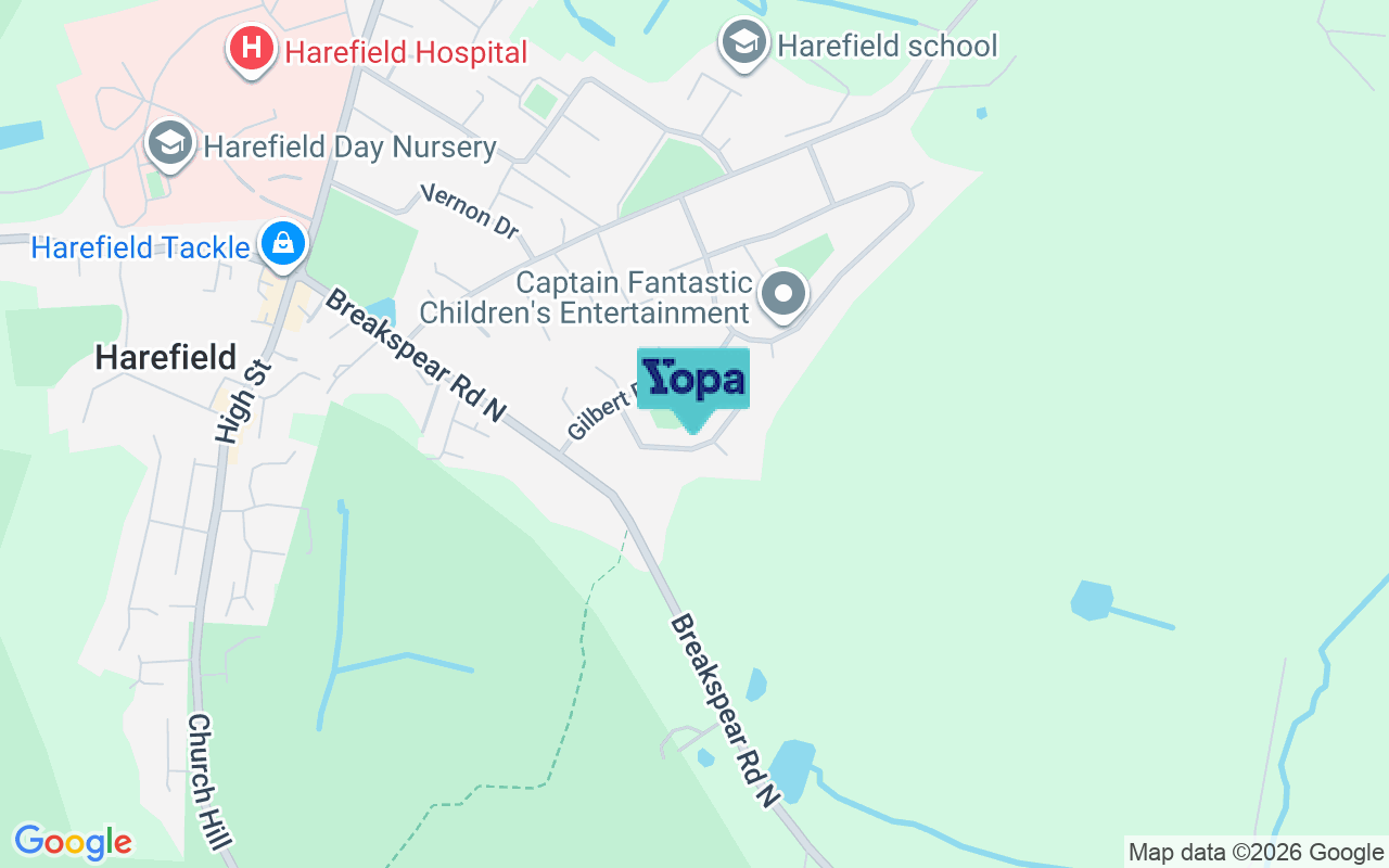 Map showing the location of UB9 6NL