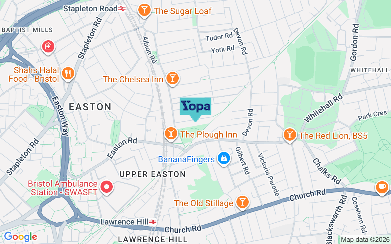 Map showing the location of BS5 6AL