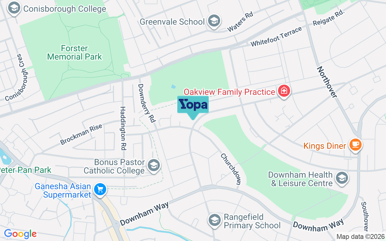 Map showing the location of BR1 5PD