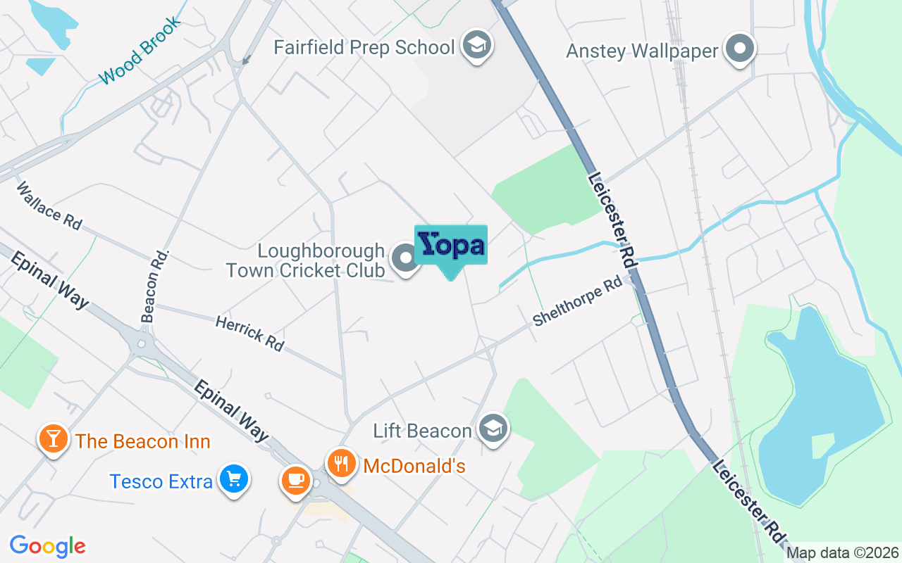 Map showing the location of LE11 2NT