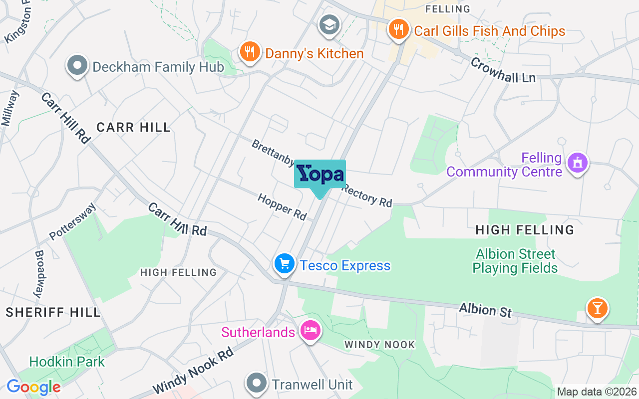 Map showing the location of NE10 9BU