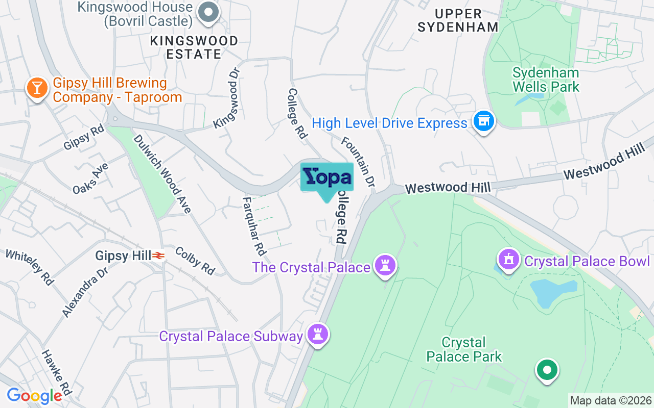 Map showing the location of SE19 1LR