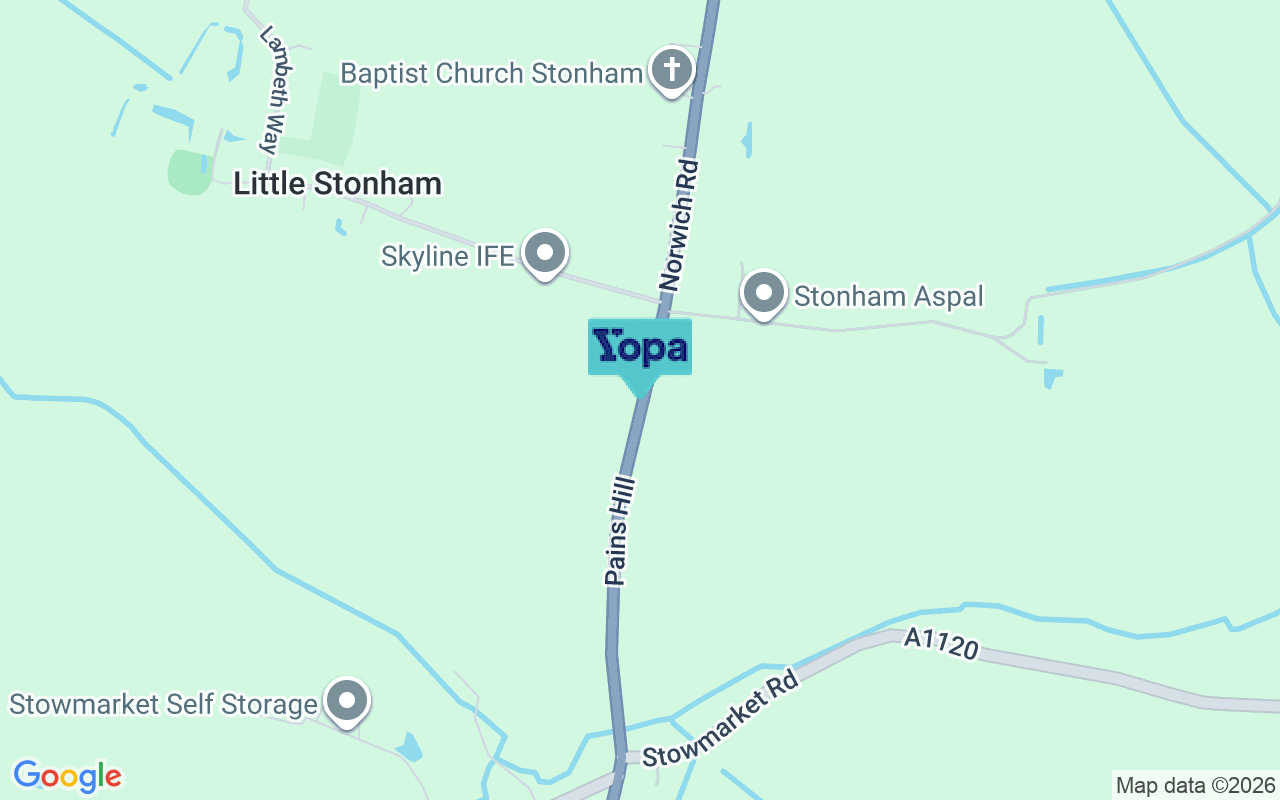 Map showing the location of IP14 5JH