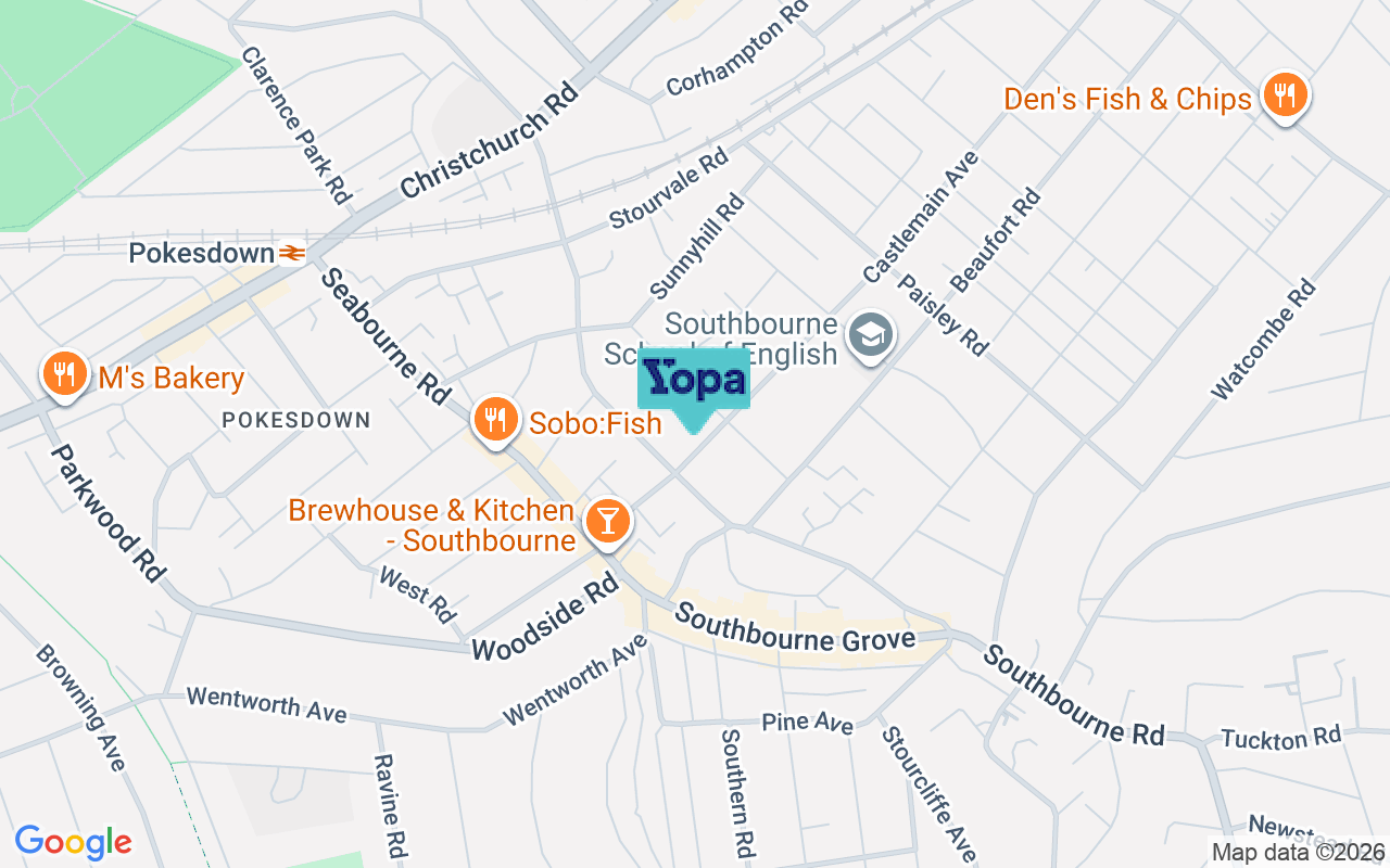 Map showing the location of BH6 5EQ
