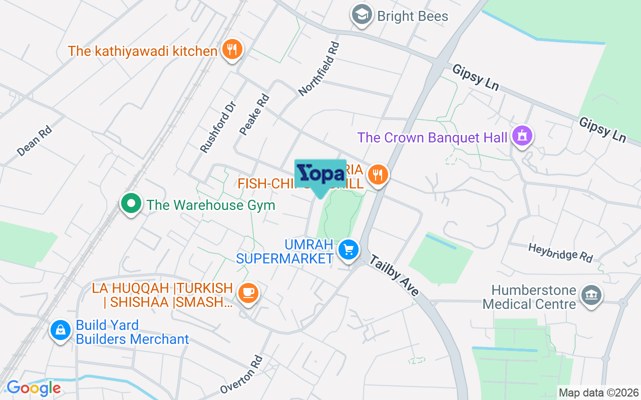 Map showing the location of LE4 9DR