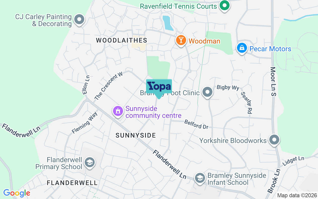 Map showing the location of S66 3QY
