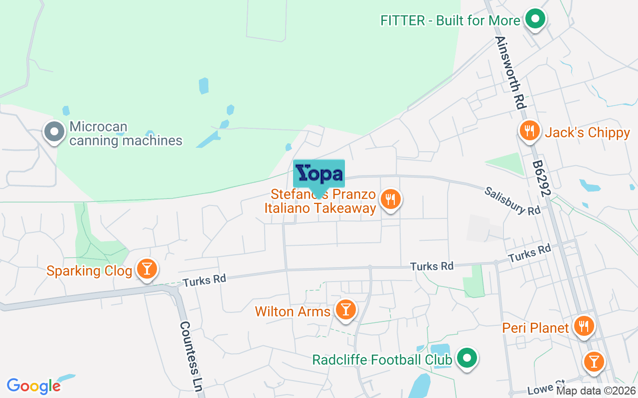 Map showing the location of M26 3NQ