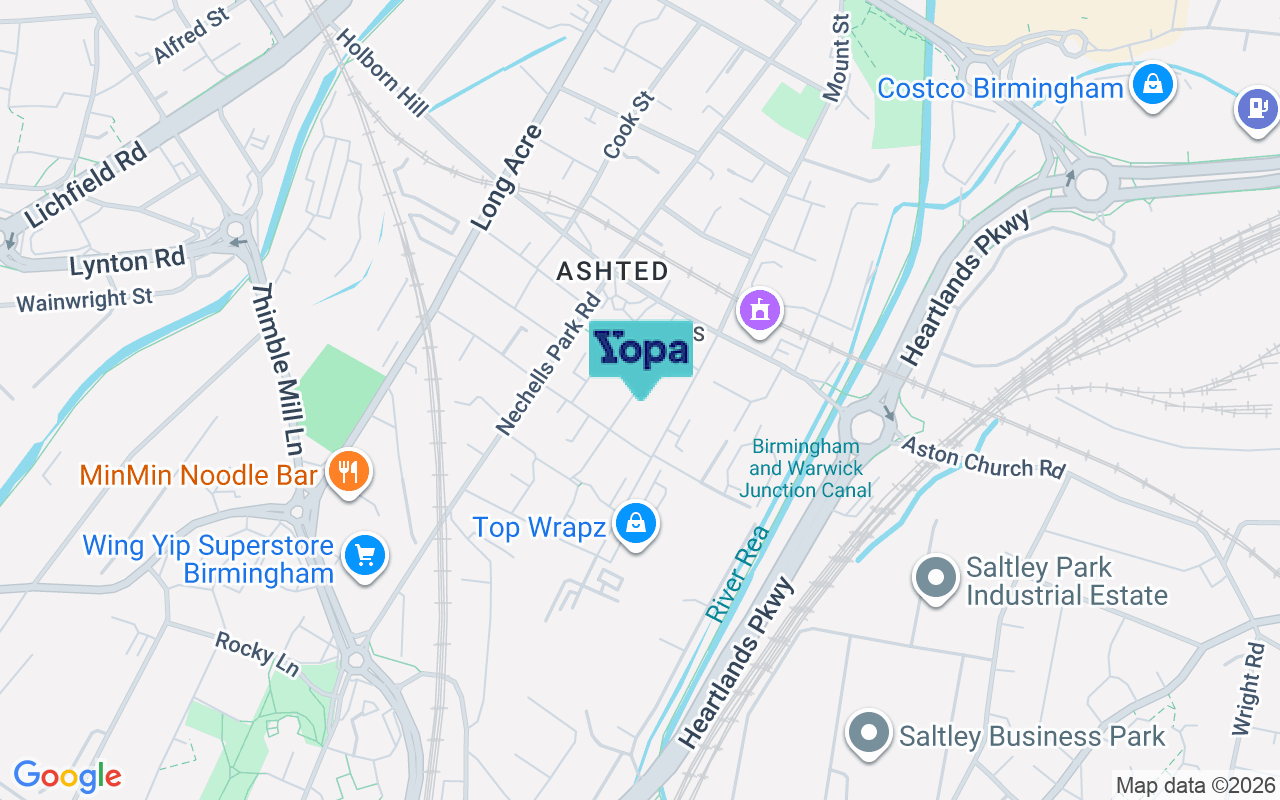 Map showing the location of B7 5RS