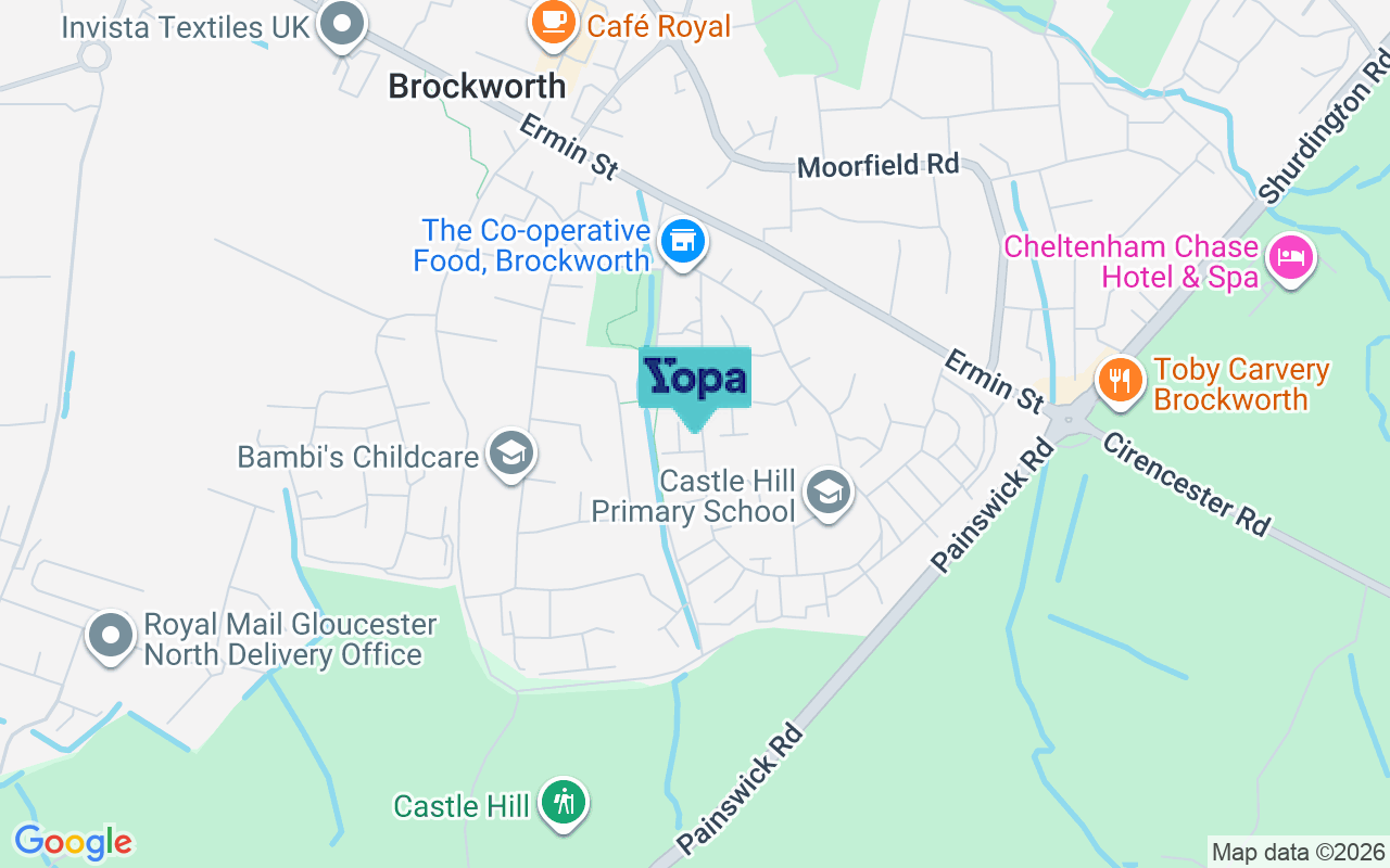 Map showing the location of GL3 4NZ