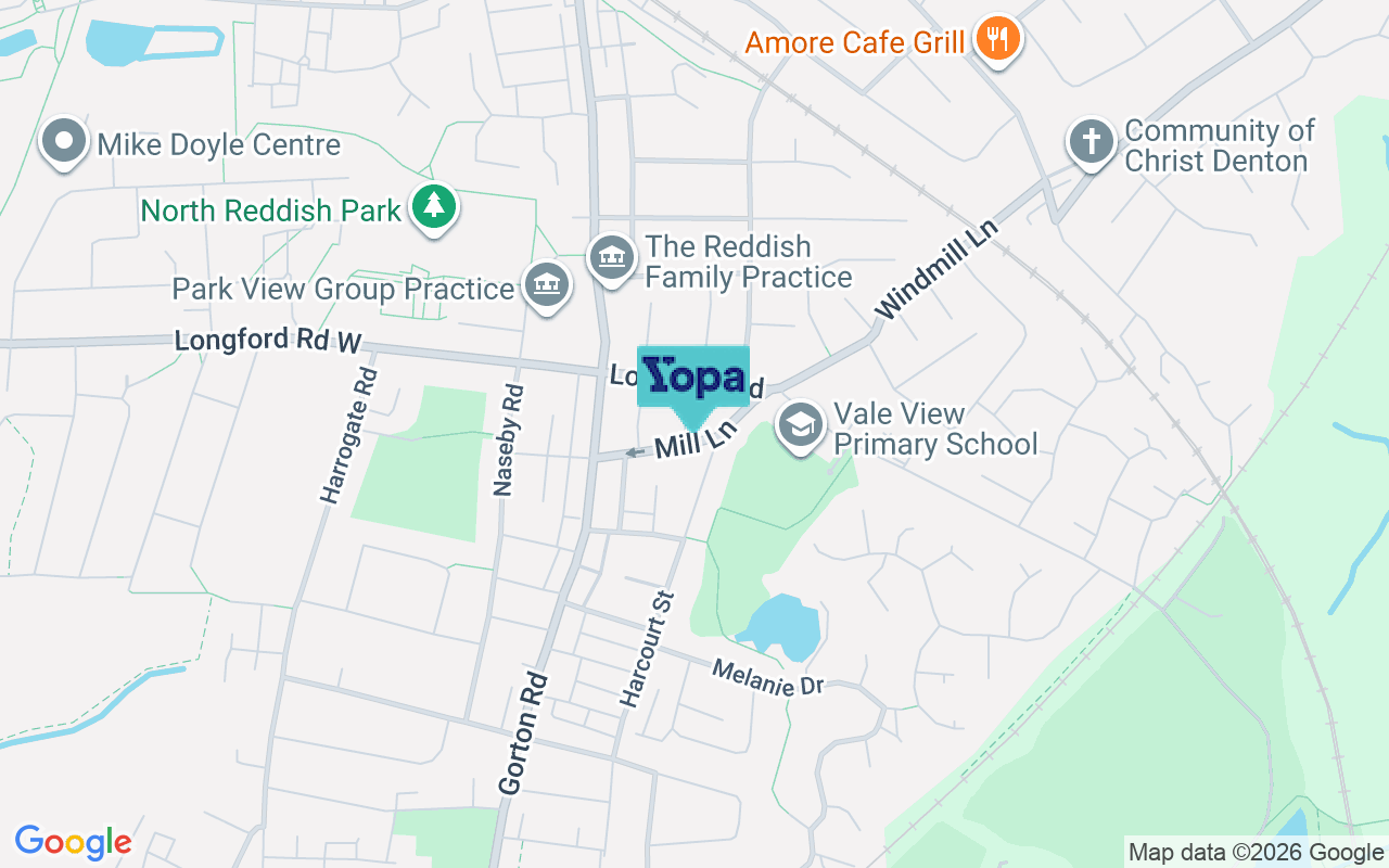 Map showing the location of SK5 6UU