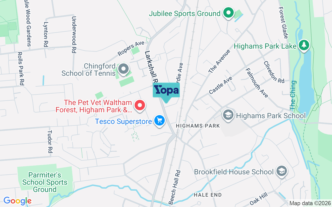 Map showing the location of E4 9HH