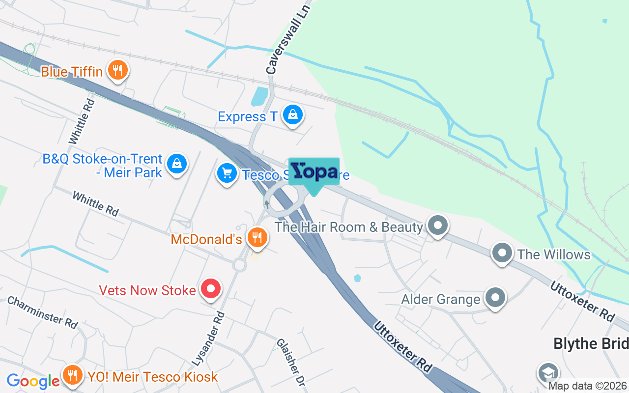 Map showing the location of ST11 9HX
