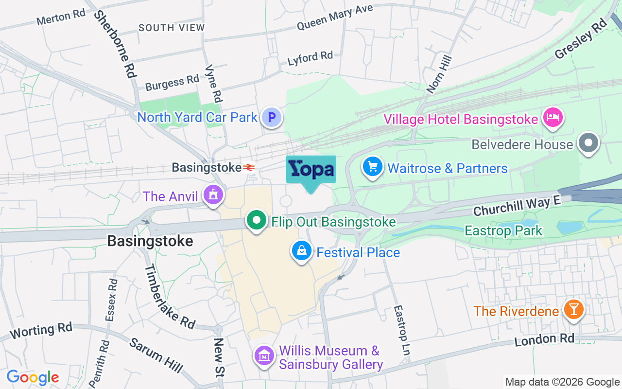 Map showing the location of RG21 7BJ