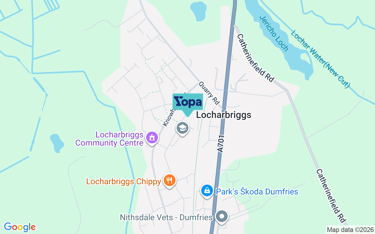 Map showing the location of DG1 1UW