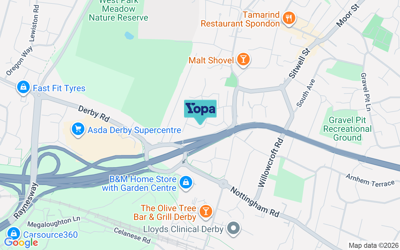 Map showing the location of DE21 7GQ